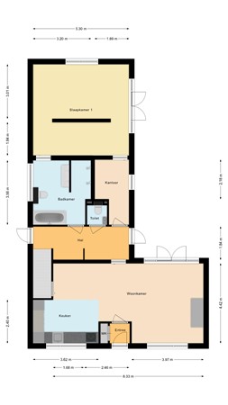 Floorplan - Doorneindstraat 10A, 5342 NB Oss